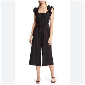 BOG2 Free Vince Camuto Ruffle Sleeve wide leg romper linen blend 4